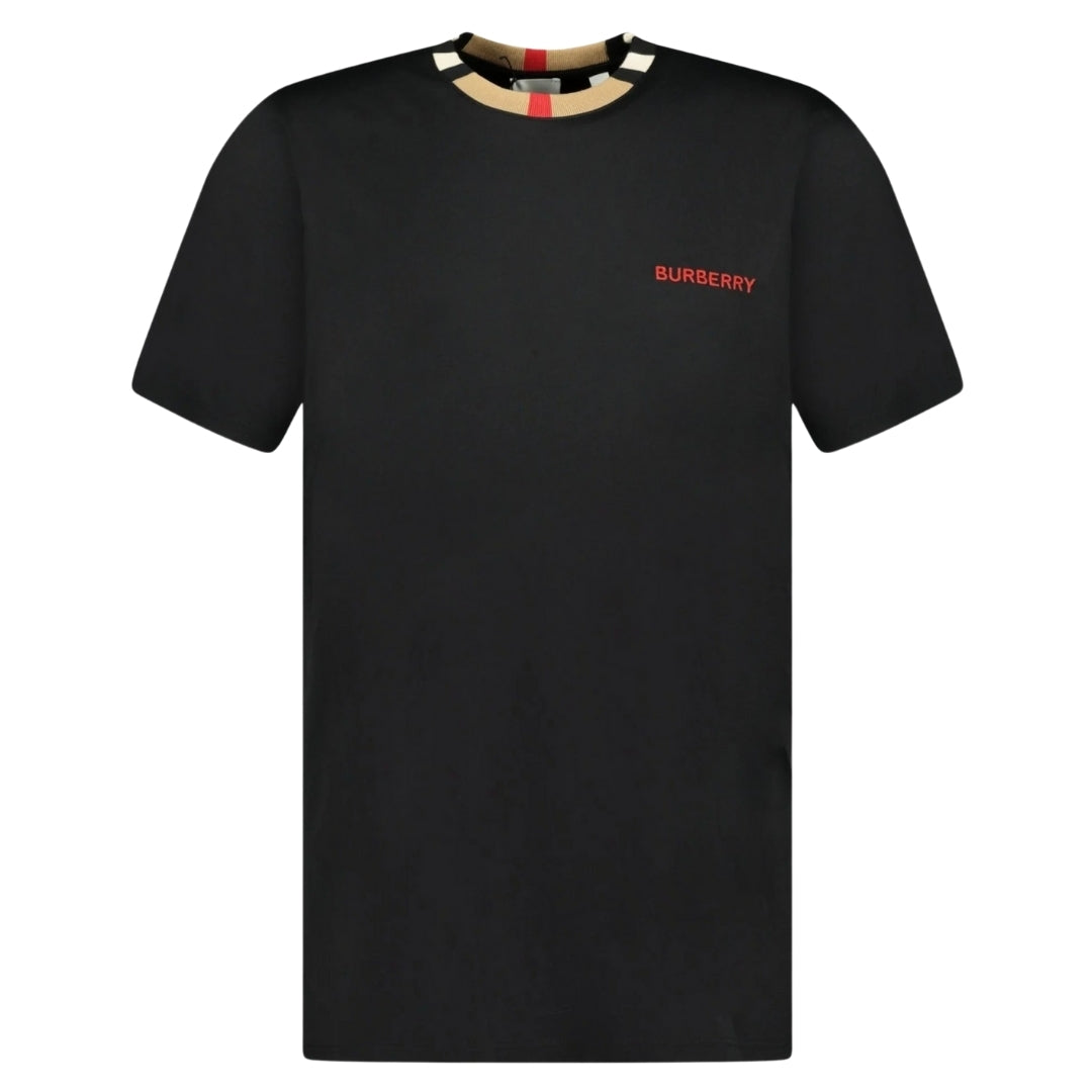Burberry Pattern Collar Black Oversized T Shirt – Style Centre