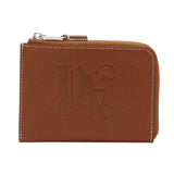 Palm Angels Pa Monogram Zip Card Holder Brown One Size