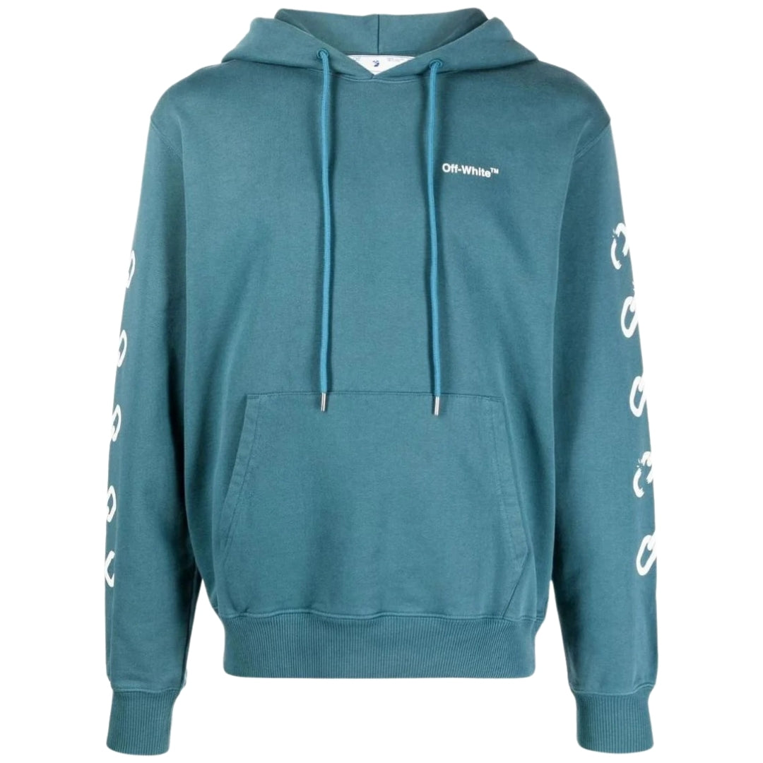 Off white green hoodie online