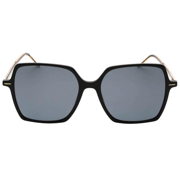 Hugo Boss Grey Lens Gold Arms Black Sunglasses One Size