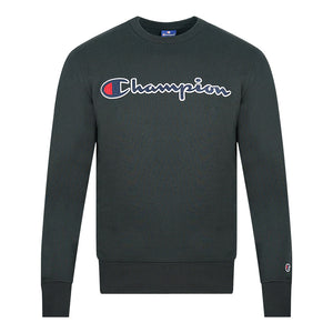Champion Classic Script Logo Black Sweatshirt