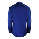 Aquascutum Plain Branded Logo Long Sleeve Dark Blue Shirt