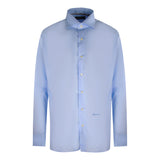 Aquascutum Branded Plain Long Sleeve Blue Shirt XS