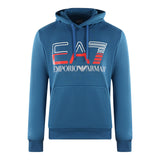 Ea7 Large Brand Logo Dark Blue Hoodie