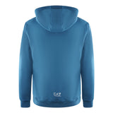 Ea7 Large Brand Logo Dark Blue Hoodie