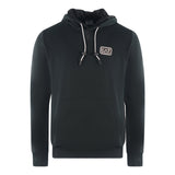 Ea7 Branded Patch Logo Black Hoodie