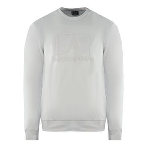 Ea7 Box Logo White Sweatshirt 3RPM60 PJ05Z 1100