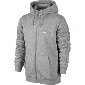 nike club zip up hoodie grey