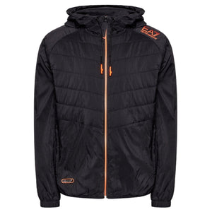 Emporio Armani 6Kpb25 Pnv5Z 1200 Black Black Lightweight Hooded Bomber Jacket Mens