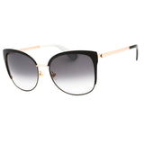 Kate Spade Genice/S 0RRC 00 Black Gold (F8 gray gradient lens) Sunglasses One Size