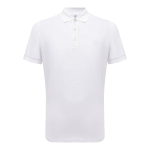 BURBERRY 8043123 Burberry Monogram Embroidered Polo Shirt White WHITE POLO SHIRT MALE XS