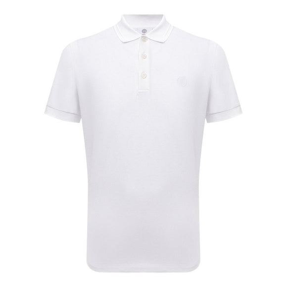 BURBERRY 8043123 Burberry Monogram Embroidered Polo Shirt White WHITE POLO SHIRT MALE XS