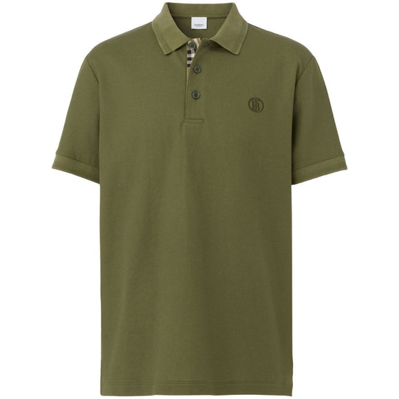 Burberry Branded Circle Logo Olive Polo Shirt