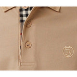 Burberry Branded Circle Logo Camel Beige Polo Shirt - Style Centre Wholesale