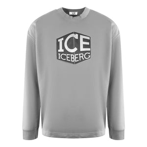 Ice Iceberg S1M-E01163418989 Grey Crewneck Jumper Mens S