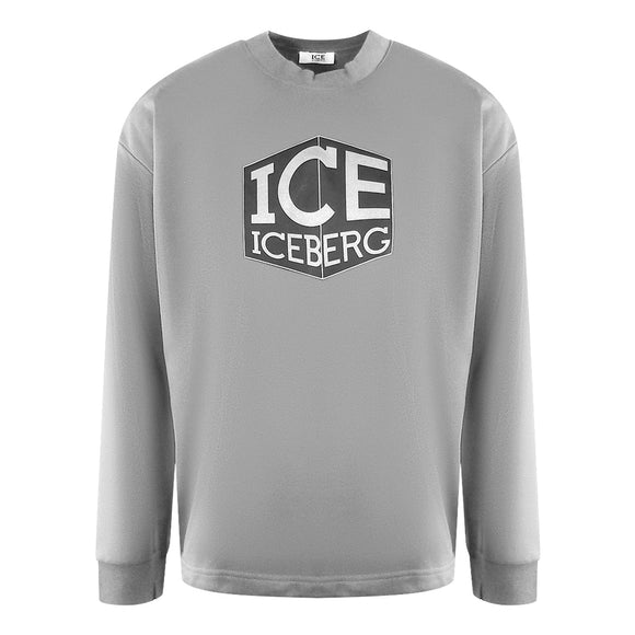 Ice Iceberg S1M-E01163418989 Grey Crewneck Jumper Mens S