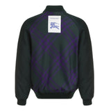BURBERRY 8078899 Burberry Check reversible bomber jacket DEEP ROYAL IP CHECK (Green) JACKET MALE S