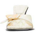 BURBERRY 8084824 Burberry Bay leather mules WOOL (Cream) PEEP SANDAL WOMENS UK 4