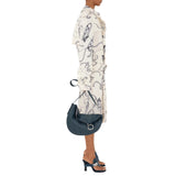 BURBERRY 8088975 001 Burberry medium Knight leather shoulder bag NAVY MD KNIGHT BAG WOMENS One Size