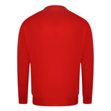 Aquascutum Check A Logo Red V Neck Jumper