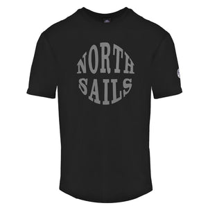 North Sails Circle Logo Black T Shirt