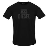 Diesel T Diego Tone On Tone Caviar T Shirt 900 Black - Style Centre Wholesale