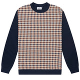 Aquascutum Active Club Check Crewneck Navy S