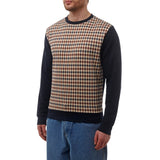 Aquascutum Active Club Check Crewneck Navy S