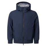 Aquascutum Active Hooded Jacket Navy Fw23 Jk008 11 Navy Blue Jacket Mens