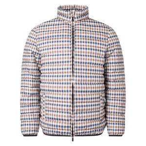 Aquascutum Active 100Gr Mock Neck Fw23 Jk012 28 Beige Check Jacket Mens