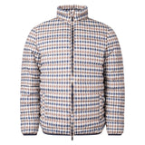 Aquascutum Active 100Gr Mock Neck Fw23 Jk012 28 Beige Check Jacket Mens