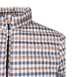 Aquascutum Active 100Gr Mock Neck Fw23 Jk012 28 Beige Check Jacket Mens