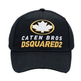 DSQUARED2 BCM0645 2124 Maple Leaf  Baseball Cap 2124 BLACK Hat One Size