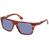 BMW Red Havana Framed Blue Lensed Sunglasses BW0040-HV