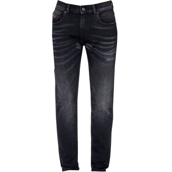 Diesel D Strukt Black Destroyed Reinforced Denim Jeans – Style