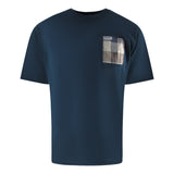 Aquascutum Active Club Check Pocket T Shirt Navy Aa_B005_Ts008_11 Mens