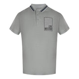Love Moschino Jh7418Pp0Nl51001 Grey Polo Shirt Mens - Style Centre Wholesale