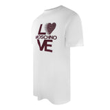 Love Moschino Jh7401Pp0Nl50100 White  T-Shirt Mens - Style Centre Wholesale