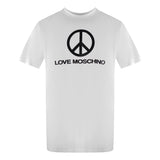 Love Moschino Jh7465Pp0Nl50100 White  T-Shirt Mens