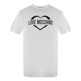 Love Moschino Jh7407Pp0Nl50100 White  T-Shirt Mens