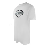 Love Moschino Jh7407Pp0Nl50100 White  T-Shirt Mens