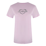 Love Moschino Shiny Heart Logo Pink T-Shirt - Nova Clothing