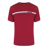 Aquascutum Active Active Cotton Stripes T-Shirt Bordeaux Aa_Core_Ts001_14 Burgundy T-Shirt Mens