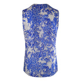 Inoa Fashion Blue Orchird L203 Blue Floral Tank Top Womens