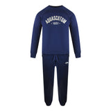 Aquascutum Aa_Ow04_St002 Oldchool Crewneck Navy St002 11 Navy Blue Creckneck And Track Pants Set Male