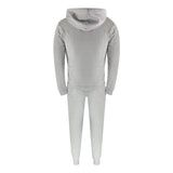 Aquascutum Aa_Ow04_St004Ogo Zf Hoodie Grayel St004 Grey Zip Hoodie And Track Pants Set Male