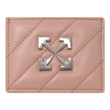 Off White Ownd016S22Lea0013000 Pink Card Holder Female
