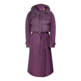 Parajumpers Dawn Purple Hooded Down Trench Coat S