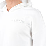 Philipp Plein Sport Block Logo On Chest White Hoodie