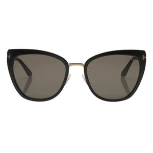 Tom Ford Simona Smoke Lens Shiny Rose Gold Sunglasses One Size